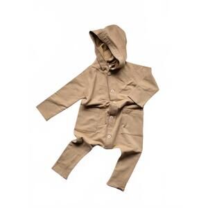 NEW THE SIMPLE FOLK girl's forager playsuit in camel